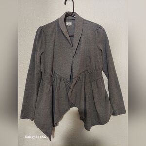 Converse Medium long sleeve gray flyaway cardigan cotton